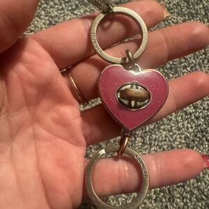 Coach Silver Keychain with Tag